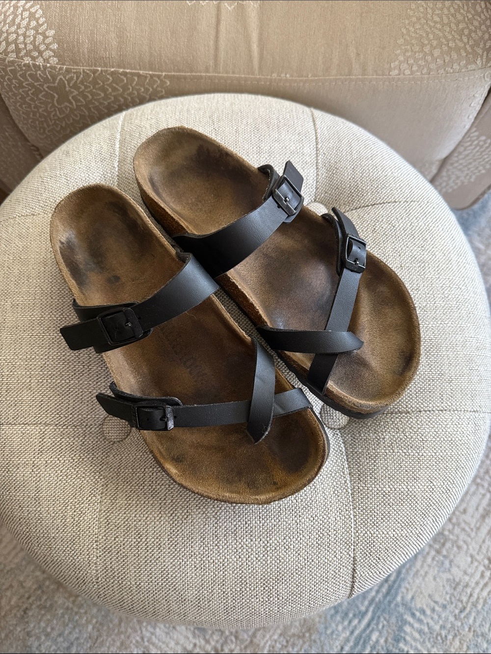 Birkenstock Black Leather Two-strap Sandals - Picture 4 of 7